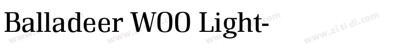 Balladeer W00 Light字体转换